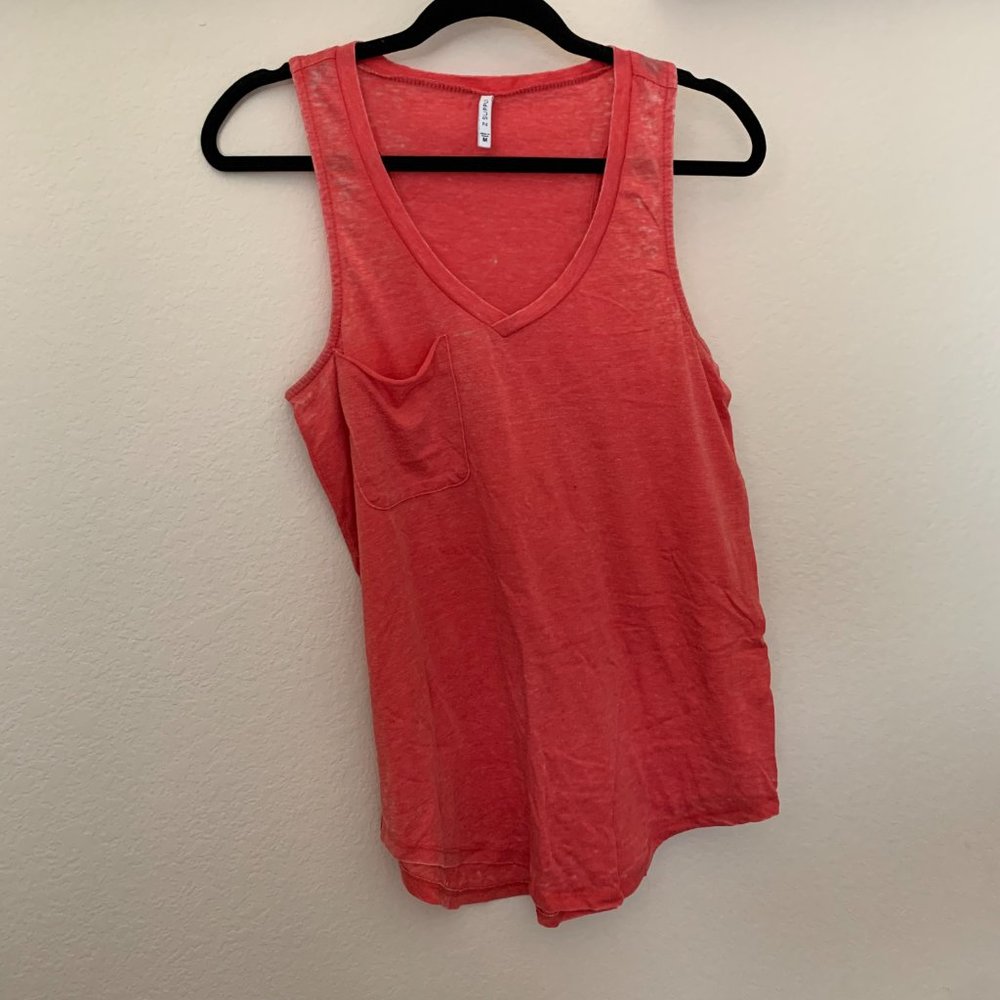 Z Supply Pocket Racer Tank - Tropical Red